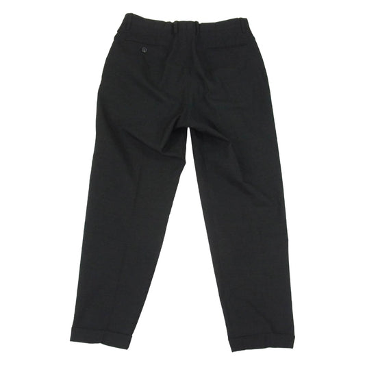 COMOLI コモリ 22SS V01-03003 2TUCK PANTS ウール 2タック スラックスパンツ ブラック系 2【中古】