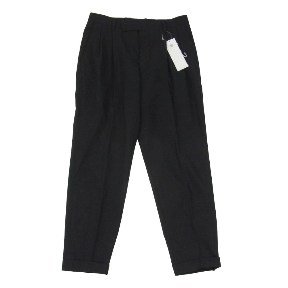 COMOLI コモリ 23SS X01-03005 WOOL 2TUCK PANTS ウール 2タック パンツ ブラック系 2【中古】