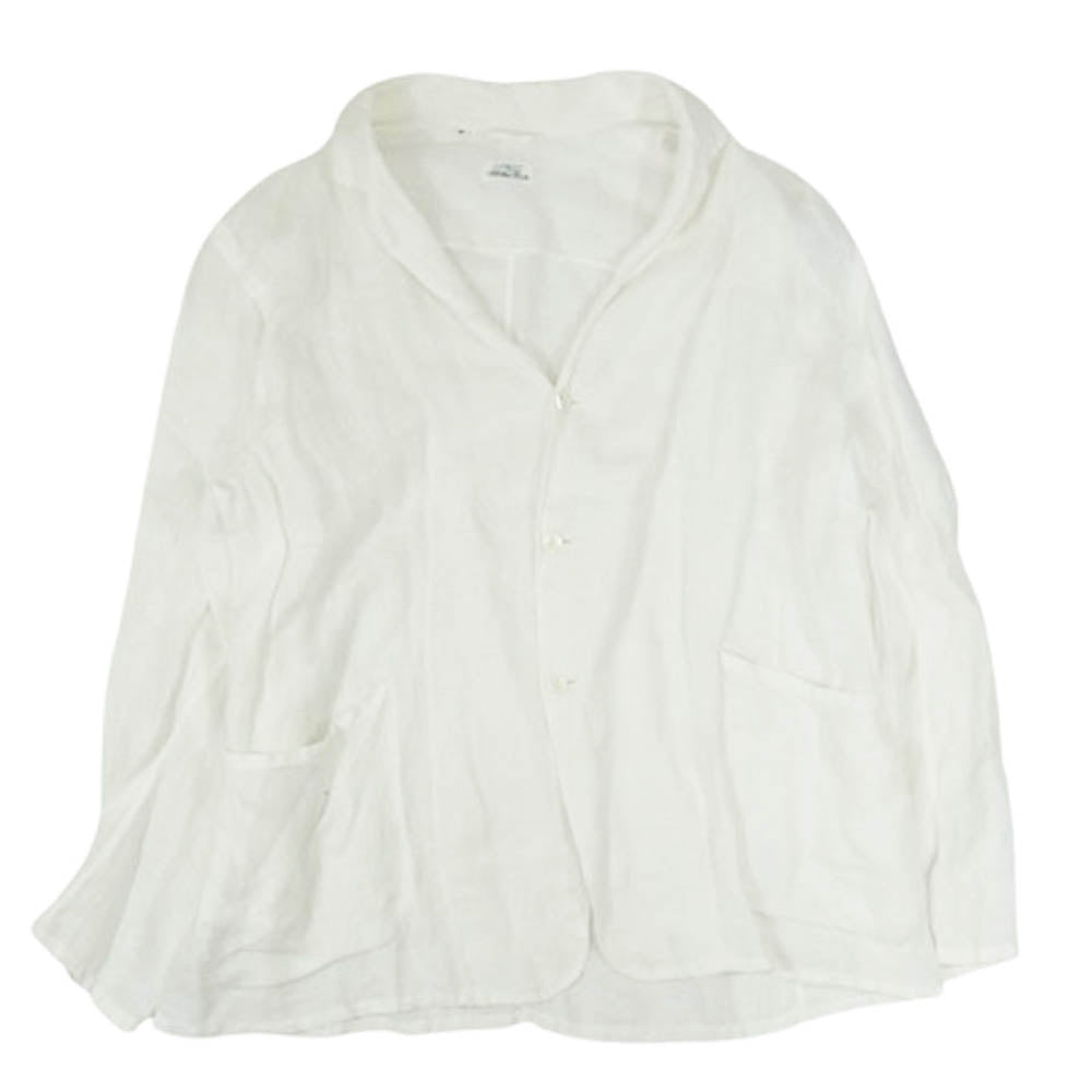 COMOLI コモリ 20SS R01-01001 × Salvatore Piccolo サルバトーレ ピッコロ リネン テーラード ジャケット ホワイト系 46【中古】