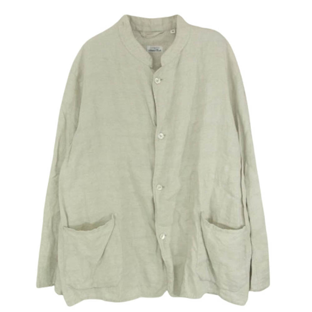 COMOLI コモリ 21SS T01-01010 ×Salvatore Piccolo サルヴァトーレ ピッコロ リネンヘリンボーン スタンドカラー ジャケット オフホワイト系 46【中古】