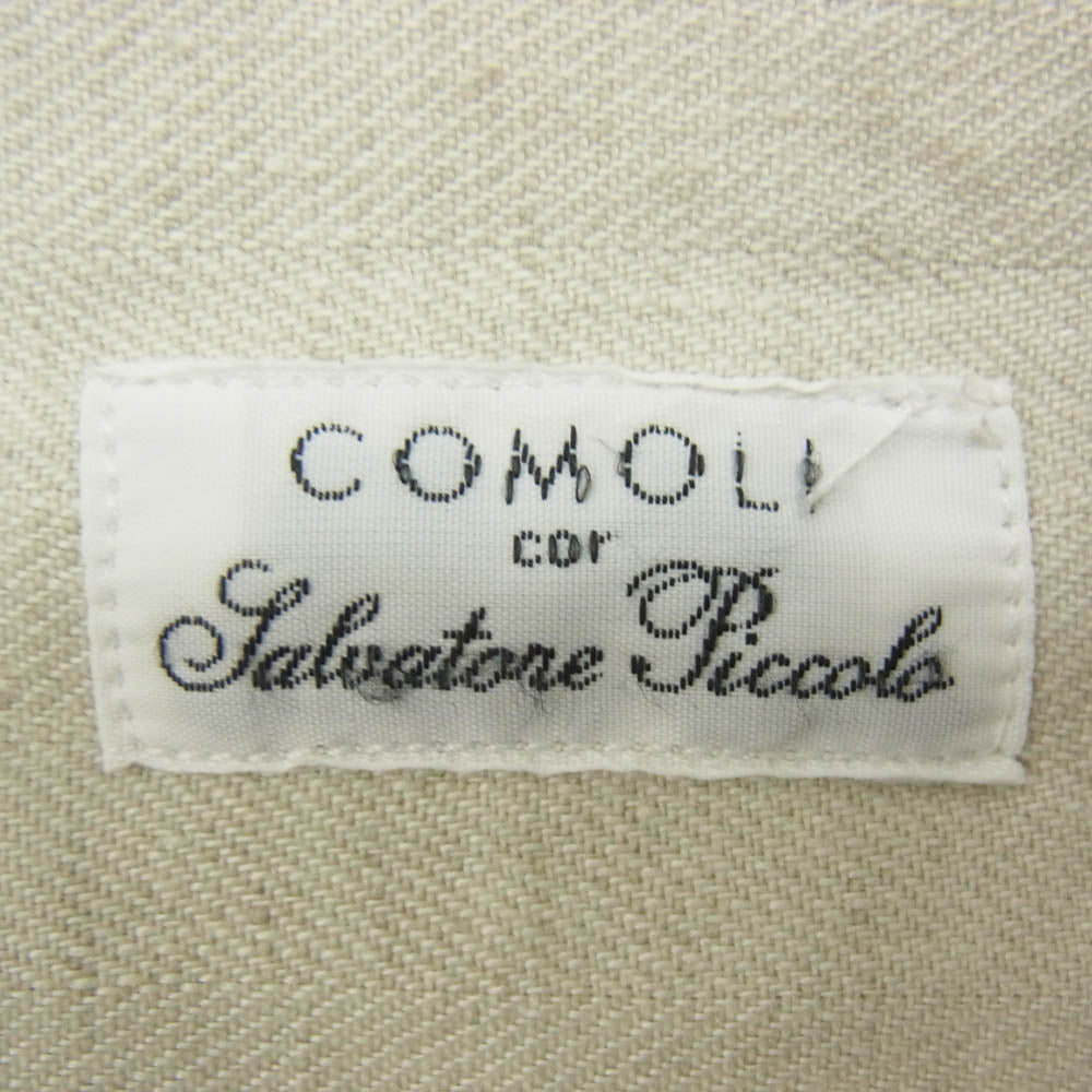 COMOLI コモリ 21SS T01-01010 ×Salvatore Piccolo サルヴァトーレ ピッコロ リネンヘリンボーン スタンドカラー ジャケット オフホワイト系 46【中古】