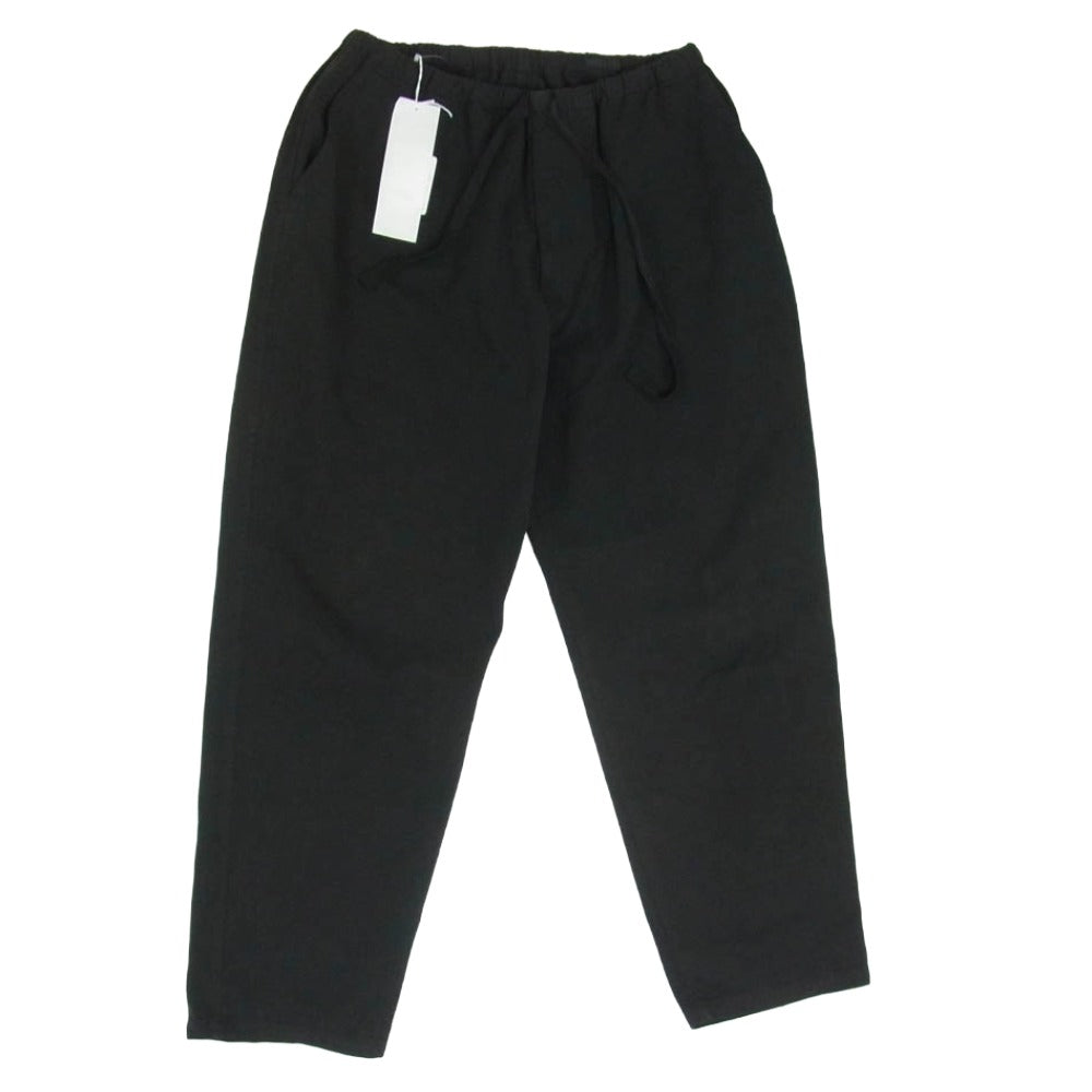 COMOLI コモリ 23AW Y03-03005 コットン 製品染め ドローストリングパンツ イージー ワイド パンツ ブラック系 1【中古】