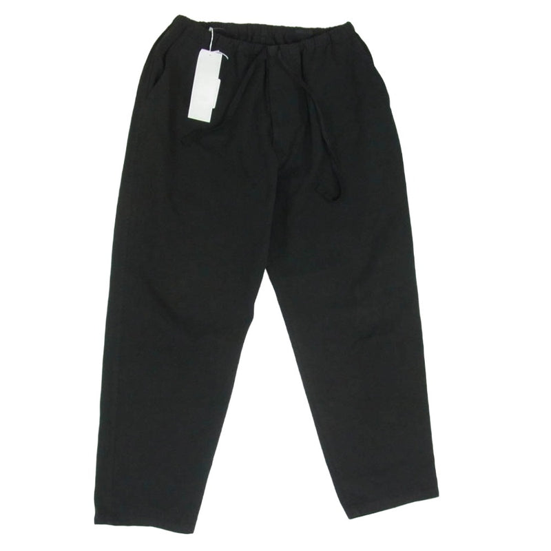 COMOLI コモリ 23AW Y03-03005 コットン 製品染め ドローストリングパンツ イージー ワイド パンツ ブラック系 1【中古】