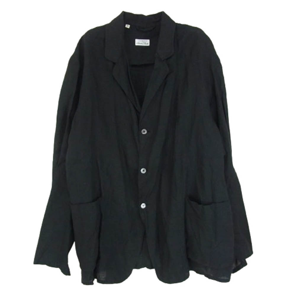 COMOLI コモリ 20SS R01-01001 × Salvatore Piccolo サルバトーレ ピッコロ リネン テーラード ジャケット ブラック系 46【中古】