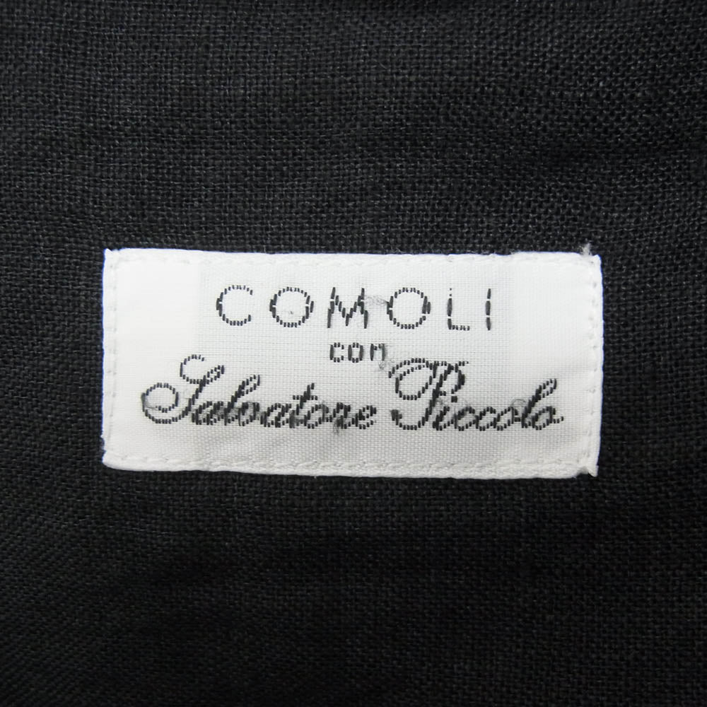 COMOLI コモリ 20SS R01-01001 × Salvatore Piccolo サルバトーレ ピッコロ リネン テーラード ジャケット ブラック系 46【中古】