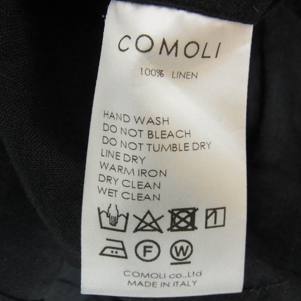 COMOLI コモリ 20SS R01-01001 × Salvatore Piccolo サルバトーレ ピッコロ リネン テーラード ジャケット ブラック系 46【中古】