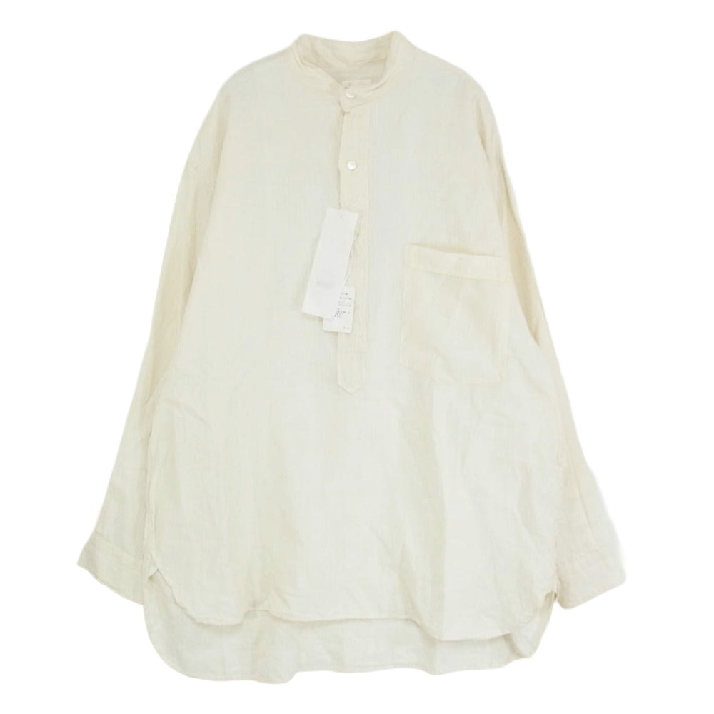 COMOLI コモリ 23SS X01-02011 モスリン プルオーバー 長袖 シャツ ベージュ系 2【中古】