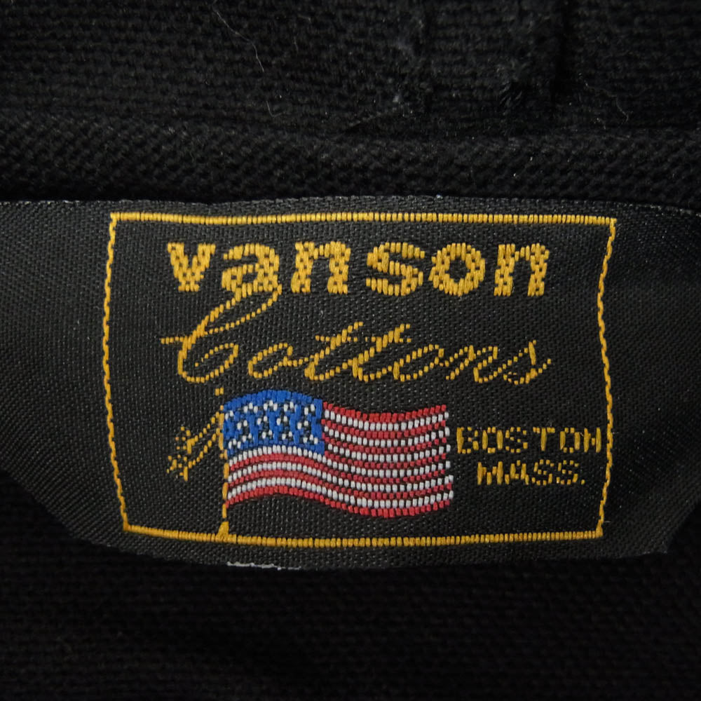 VANSON バンソン Design jacket フード ジップ アップ ジャケット ブラック系 M【中古】