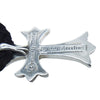 CHROME HEARTS クロムハーツ（原本無） CH CRS SML スモールCHクロス レザーブレイド ボロチップ ネックレス シルバー系 ブラック系【中古】