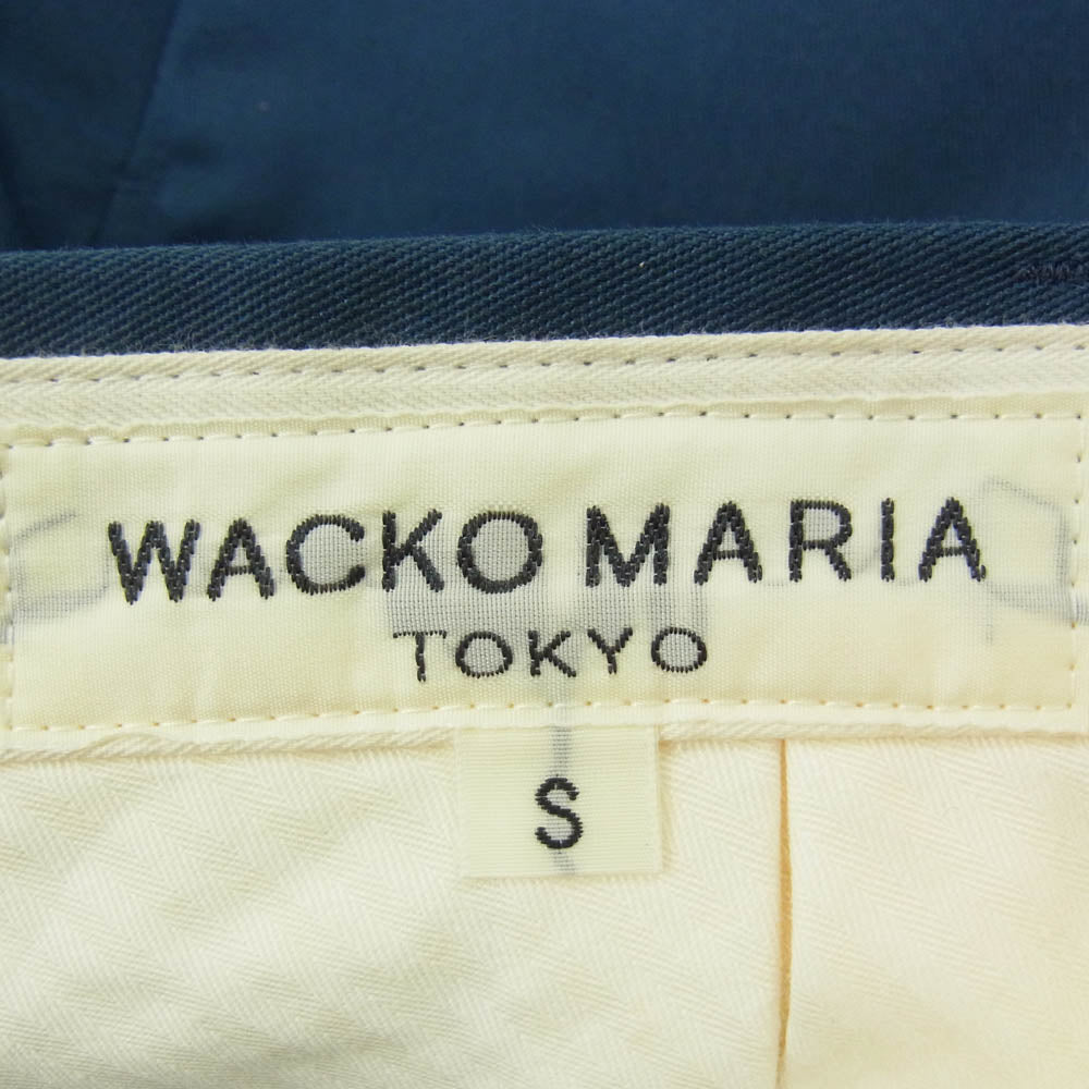 WACKO MARIA ワコマリア GUILTY PARTIES 刺繍 ワークパンツ 青緑系 S【中古】