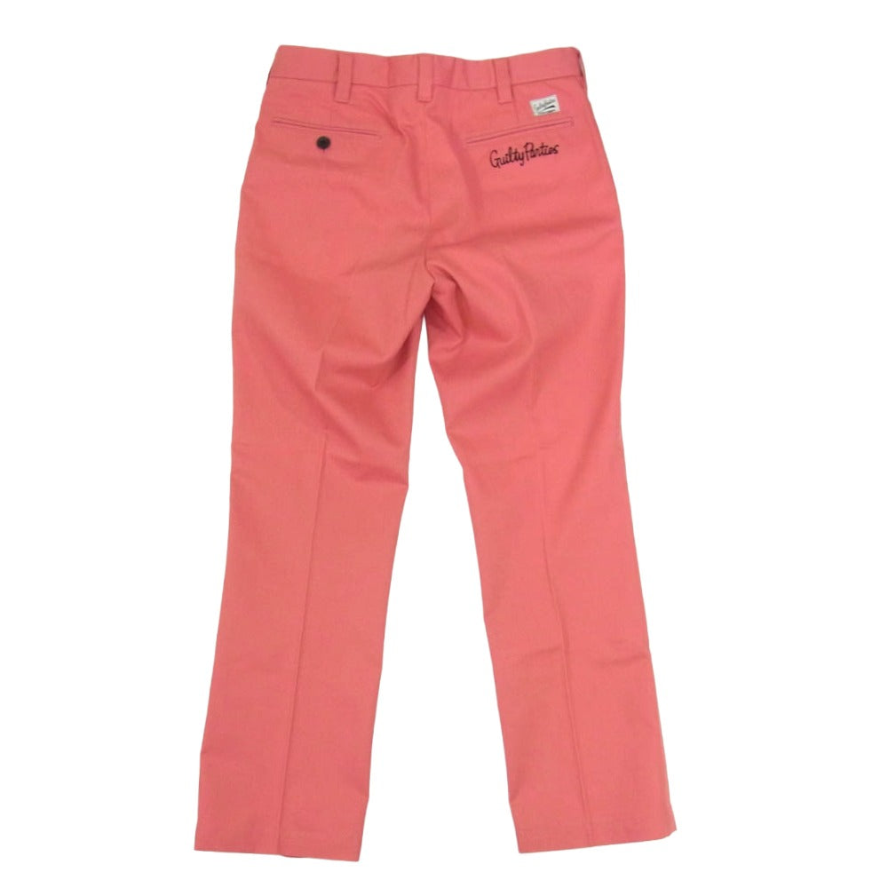 WACKO MARIA ワコマリア GUILTY PARTIES 刺繍 ワークパンツ ピンク系 S【中古】