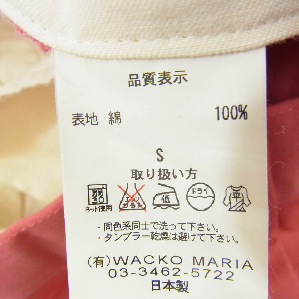 WACKO MARIA ワコマリア GUILTY PARTIES 刺繍 ワークパンツ ピンク系 S【中古】