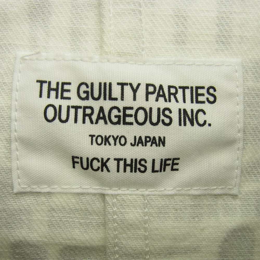 WACKO MARIA ワコマリア 13AW 13AW-COV-23 GUILTY PARTIES JFKC JOINT柄 カバーオールジャケット ホワイト系 S【美品】【中古】