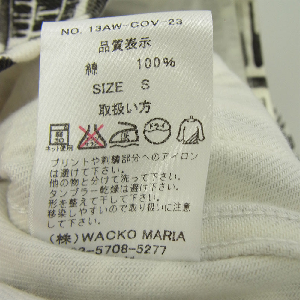 WACKO MARIA ワコマリア 13AW 13AW-COV-23 GUILTY PARTIES JFKC JOINT柄 カバーオールジャケット ホワイト系 S【美品】【中古】