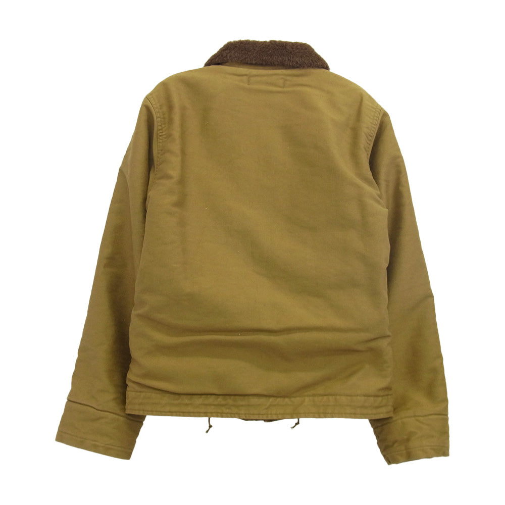WACKO MARIA ワコマリア ALPACA BOA N-1 DECK JACKET アルパカ ボア デッキジャケット ライトブラウン系 S【美品】【中古】