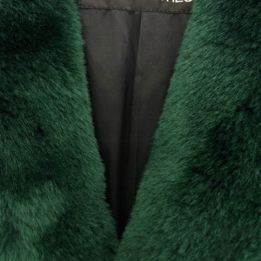 WACKO MARIA ワコマリア 21FW 21FW-WMO-CO05 FUR COAT ショールカラー ファー コート グリーン系 S【美品】【中古】