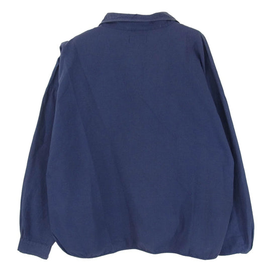 DESCENDANT ディセンダント 21SS SALOON PULLOVER LS SHIRT プルオーバー スキッパー シャツ ネイビー系 3【中古】