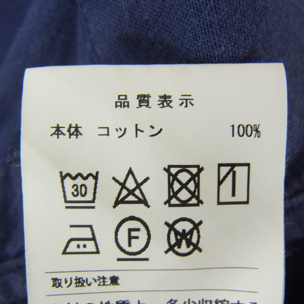 DESCENDANT ディセンダント 21SS SALOON PULLOVER LS SHIRT プルオーバー スキッパー シャツ ネイビー系 3【中古】