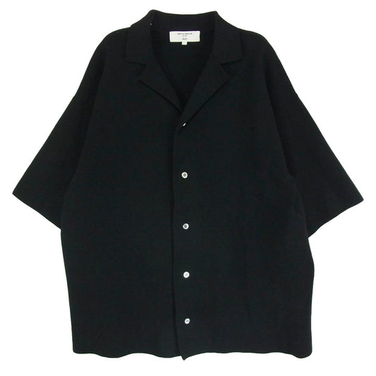 Ron Herman ロンハーマン 4220800020 別注 RHC DEMY BY DEMYLEE デミーバイデミリー イーサン ニット ショートスリーブ 半袖 オープンカラー シャツ ブラック系 L【中古】