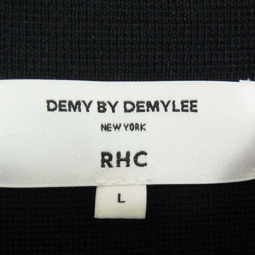 Ron Herman ロンハーマン 4220800020 別注 RHC DEMY BY DEMYLEE デミーバイデミリー イーサン ニット ショートスリーブ 半袖 オープンカラー シャツ ブラック系 L【中古】