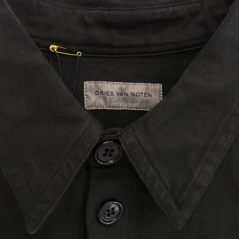 DRIES VAN NOTEN ドリスヴァンノッテン 3920700279 Century Cargo Shirt センチュリー カーゴポケット 半袖 シャツ ブラック系 サイズ表記無【中古】
