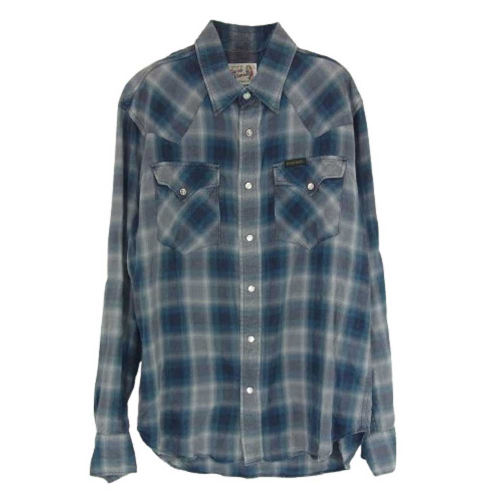 HYSTERIC GLAMOUR ヒステリックグラマー 02191AH08 ウエスタン チェック 長袖 シャツ ブルー系 M【中古】