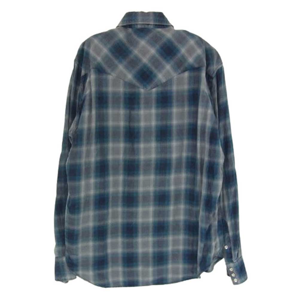 HYSTERIC GLAMOUR ヒステリックグラマー 02191AH08 ウエスタン チェック 長袖 シャツ ブルー系 M【中古】