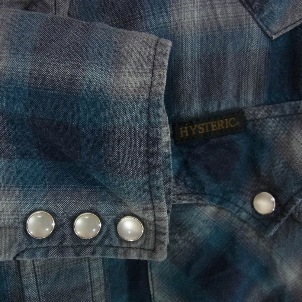 HYSTERIC GLAMOUR ヒステリックグラマー 02191AH08 ウエスタン チェック 長袖 シャツ ブルー系 M【中古】
