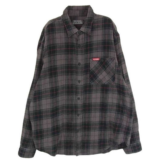 HYSTERIC GLAMOUR ヒステリックグラマー 23AW 02233AH09 SONIC YOUTH チェック 長袖 シャツ ダークグレー系 M【中古】