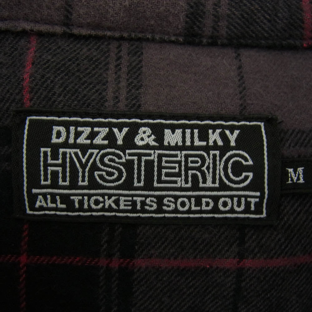 HYSTERIC GLAMOUR ヒステリックグラマー 23AW 02233AH09 SONIC YOUTH チェック 長袖 シャツ ダークグレー系 M【中古】