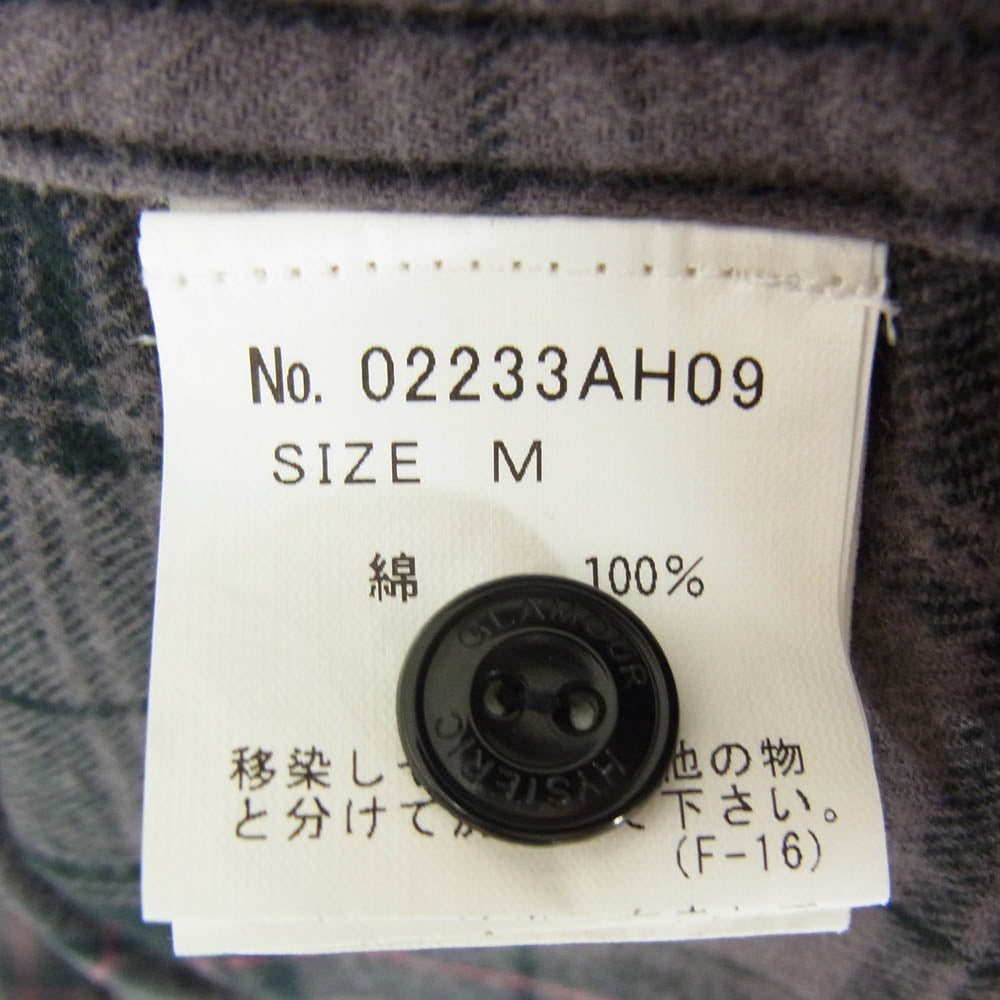 HYSTERIC GLAMOUR ヒステリックグラマー 23AW 02233AH09 SONIC YOUTH チェック 長袖 シャツ ダークグレー系 M【中古】