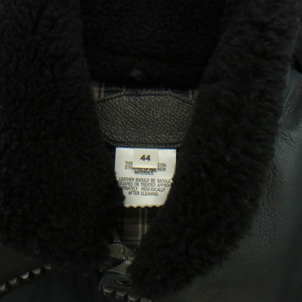 HYSTERIC GLAMOUR ヒステリックグラマー 02213AB05 ×ROCKY MOUNTAIN FEATHERBED CHRISTY JACKET ロッキーマウンテン スタッズ ジャケット ブラック系 44【中古】