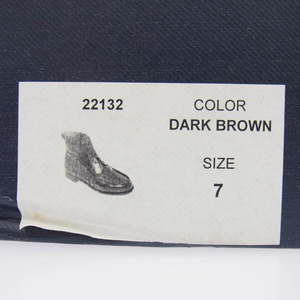 Brooks Brothers ブルックスブラザーズ 7ホール Uチップ レザー ブーツ ブラウン系 US7【極上美品】【中古】