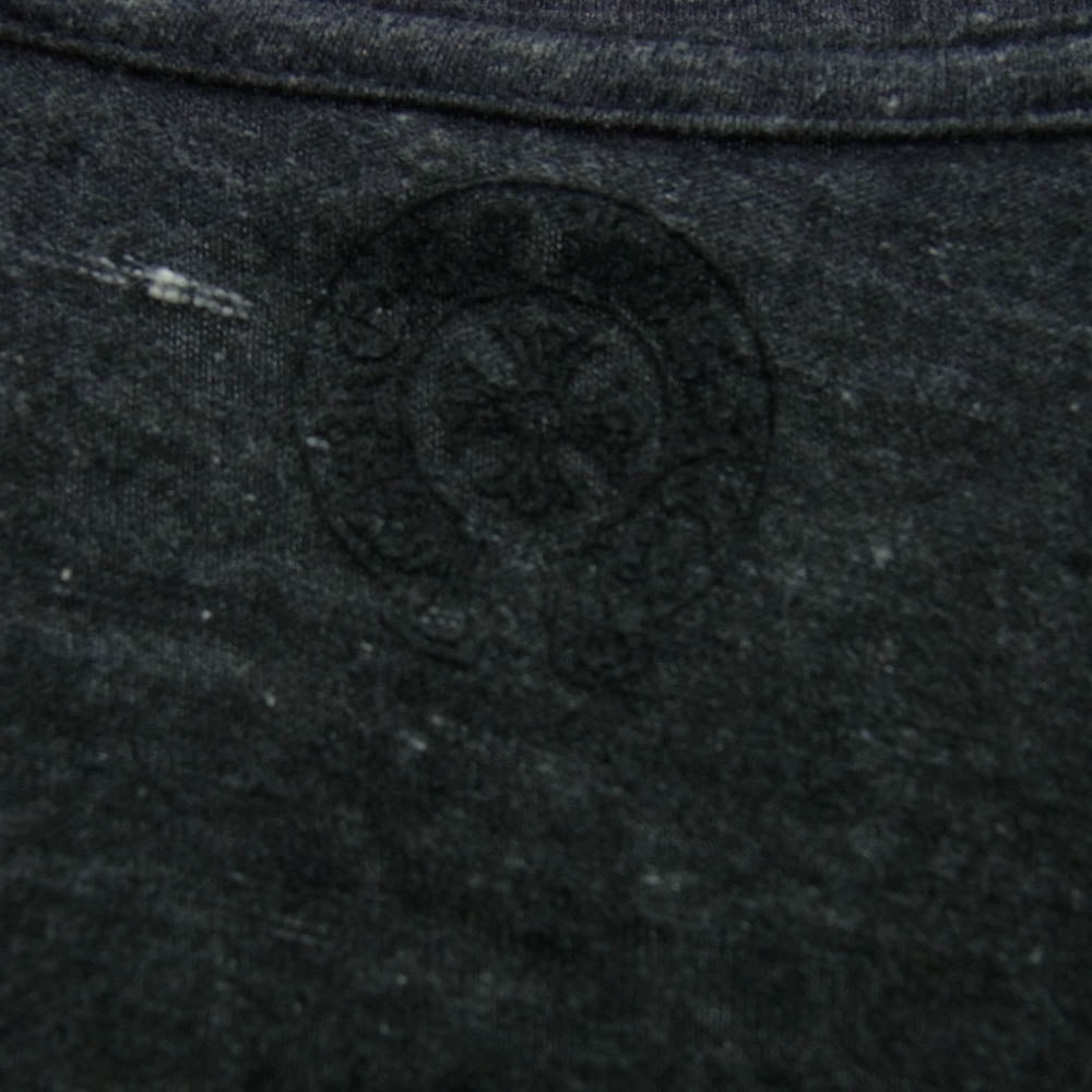 CHROME HEARTS クロムハーツ（原本無） 国内正規品 OLD オールド Vネック 半袖 Tシャツ カットソー ダークグレー系 M【中古】
