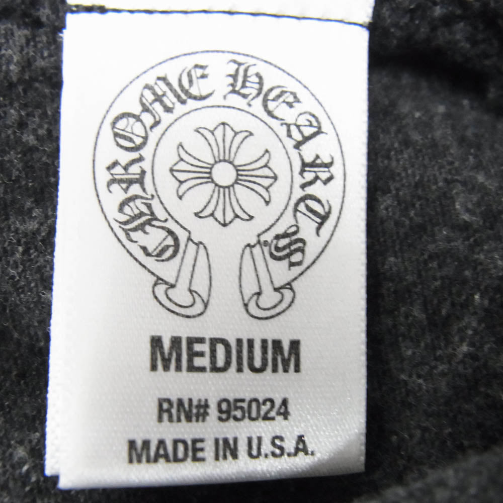 CHROME HEARTS クロムハーツ（原本無） 国内正規品 OLD オールド Vネック 半袖 Tシャツ カットソー ダークグレー系 M【中古】