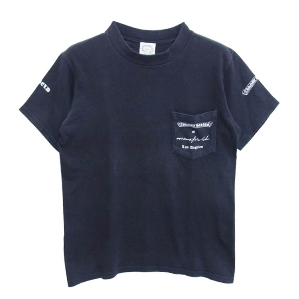 CHROME HEARTS クロムハーツ（原本無） OLD オールド Maxfield マックスフィールド ダガープリント ポケット 半袖 Tシャツ ブラック系 S【中古】