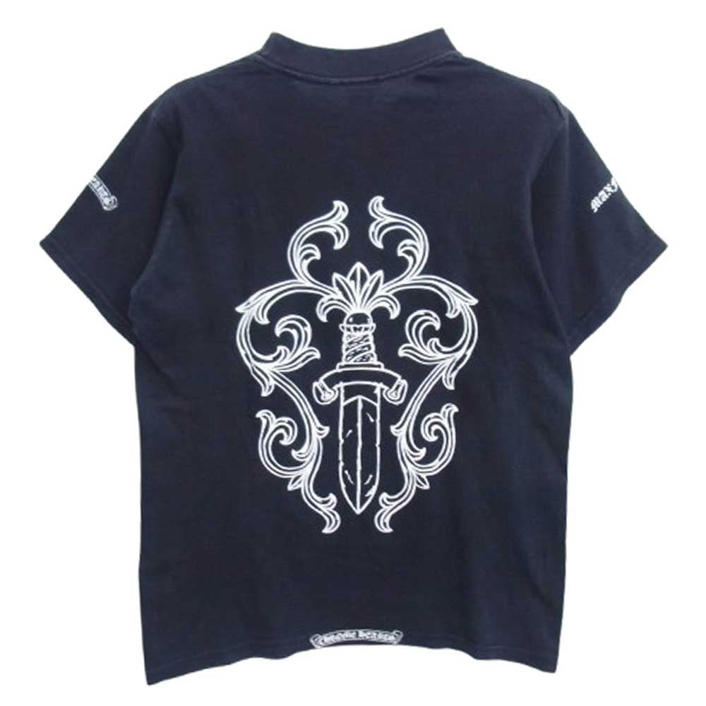 CHROME HEARTS クロムハーツ（原本無） OLD オールド Maxfield マックスフィールド ダガープリント ポケット 半袖 Tシャツ ブラック系 S【中古】