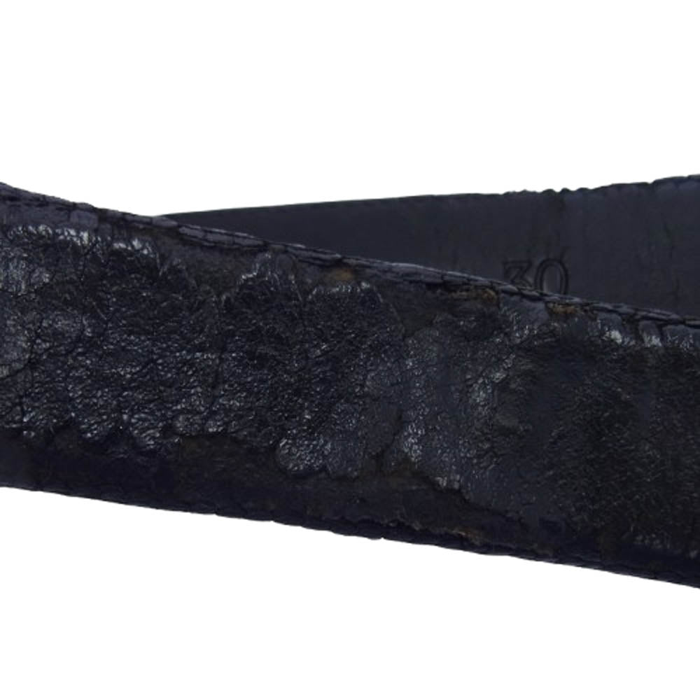 CHROME HEARTS クロムハーツ（原本無） 3PC ROLLER 1.5 3PC ローラー バックル レザー ベルト 30inch ブラック系 30【中古】