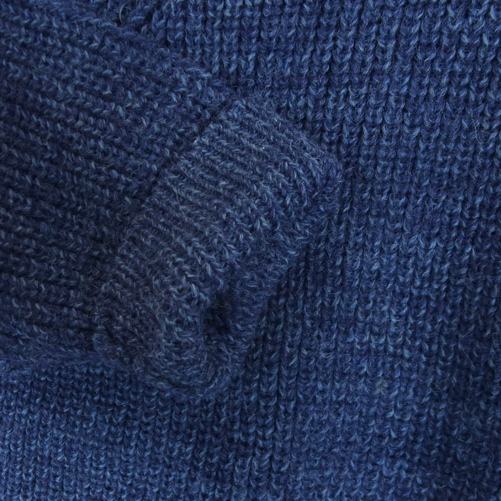 L.L.Bean エルエルビーン 90s ヴィンテージ 英国製 ブリティッシュウール100％ クルーネック ニット セーター ブルー系 38 / 40【中古】