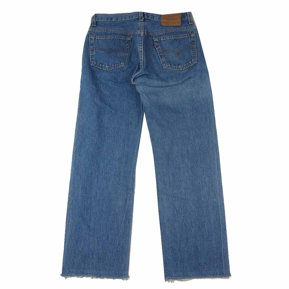 Levi's リーバイス 501 USA製 スモールe ボタン裏520刻印 カットオフ デニムパンツ ジーンズ インディゴブルー系 W30L34【中古】