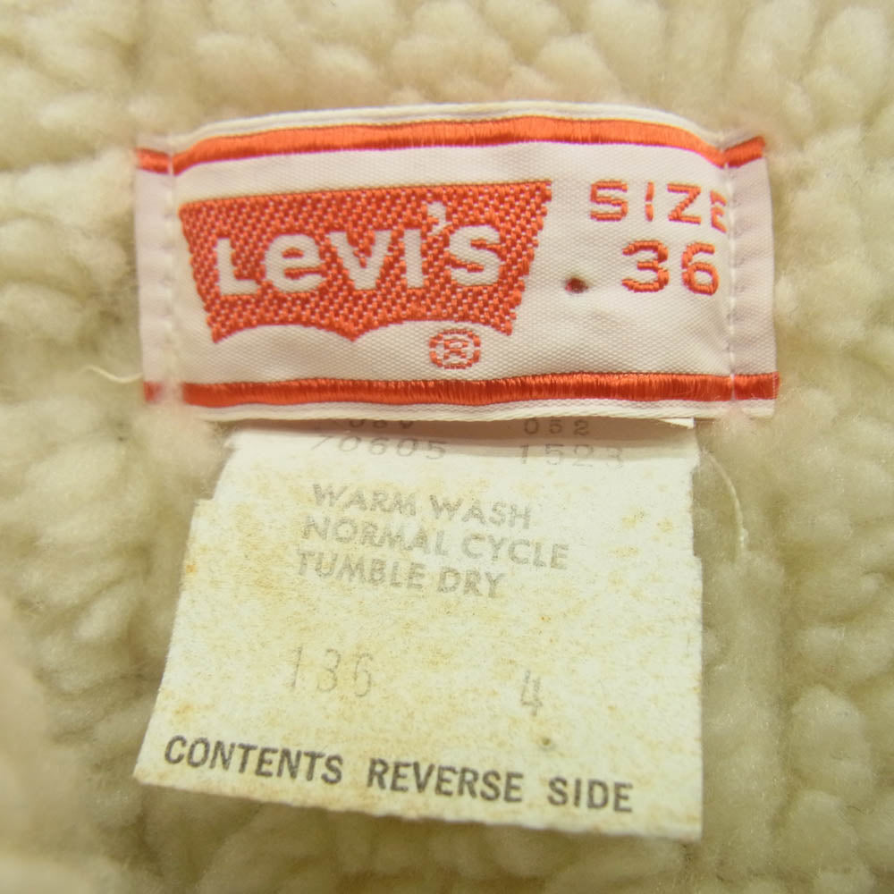 Levi's リーバイス 70605-1523 白タブ コーデュロイ ボア ジャケット ベージュ系 36【中古】