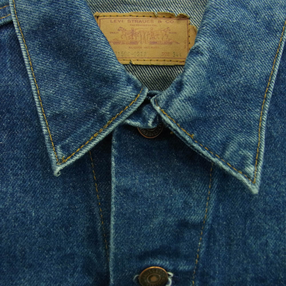 Levi's リーバイス 71506-0217 スモールe デニム トラッカージャケット Gジャン インディゴブルー系 34Ｌ【中古】