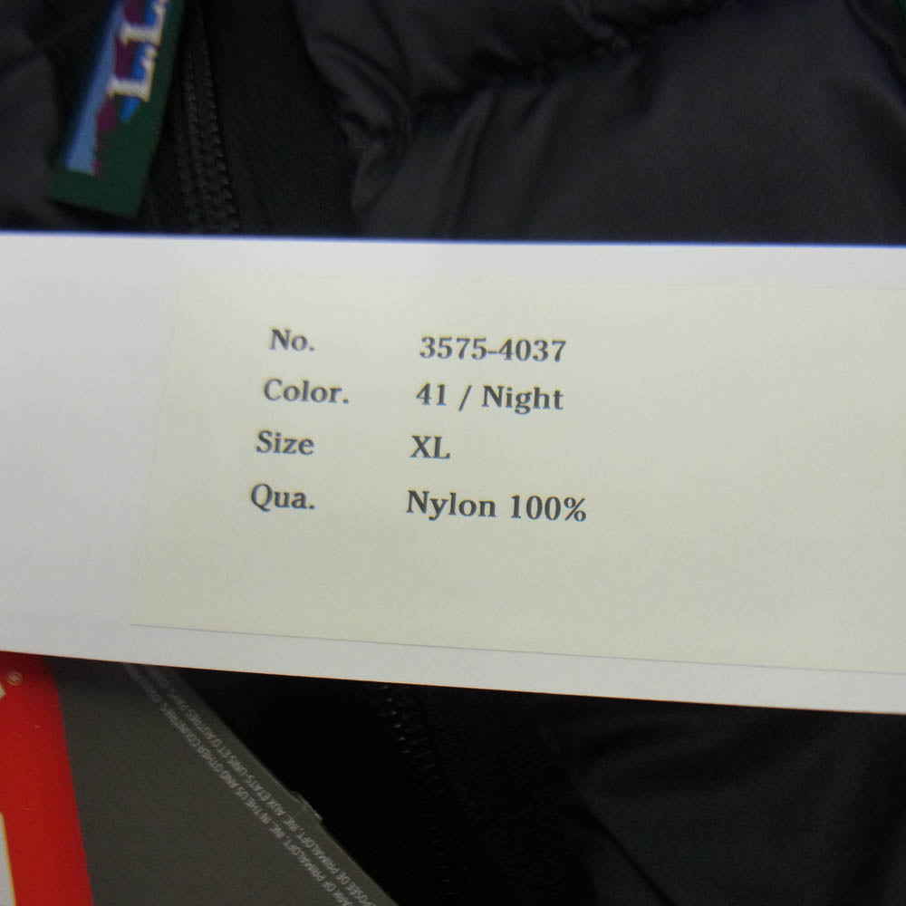 L.L.Bean エルエルビーン 3575-4037 Fairfield Vest フェアフィールド ナイロン 中綿 ベスト ブラック系 XL【新古品】【未使用】【中古】