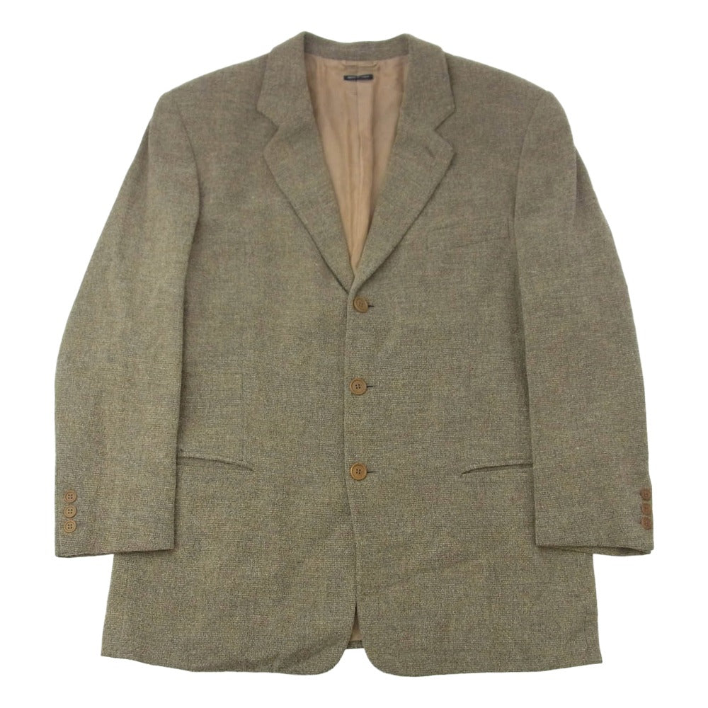 GIORGIO ARMANI ジョルジオアルマーニ シングル テーラード ジャケット ベージュ系 52【中古】