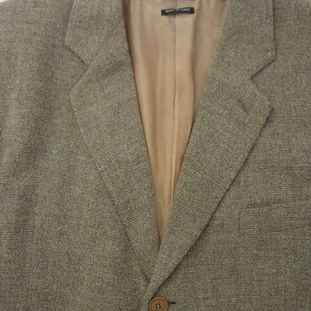 GIORGIO ARMANI ジョルジオアルマーニ シングル テーラード ジャケット ベージュ系 52【中古】