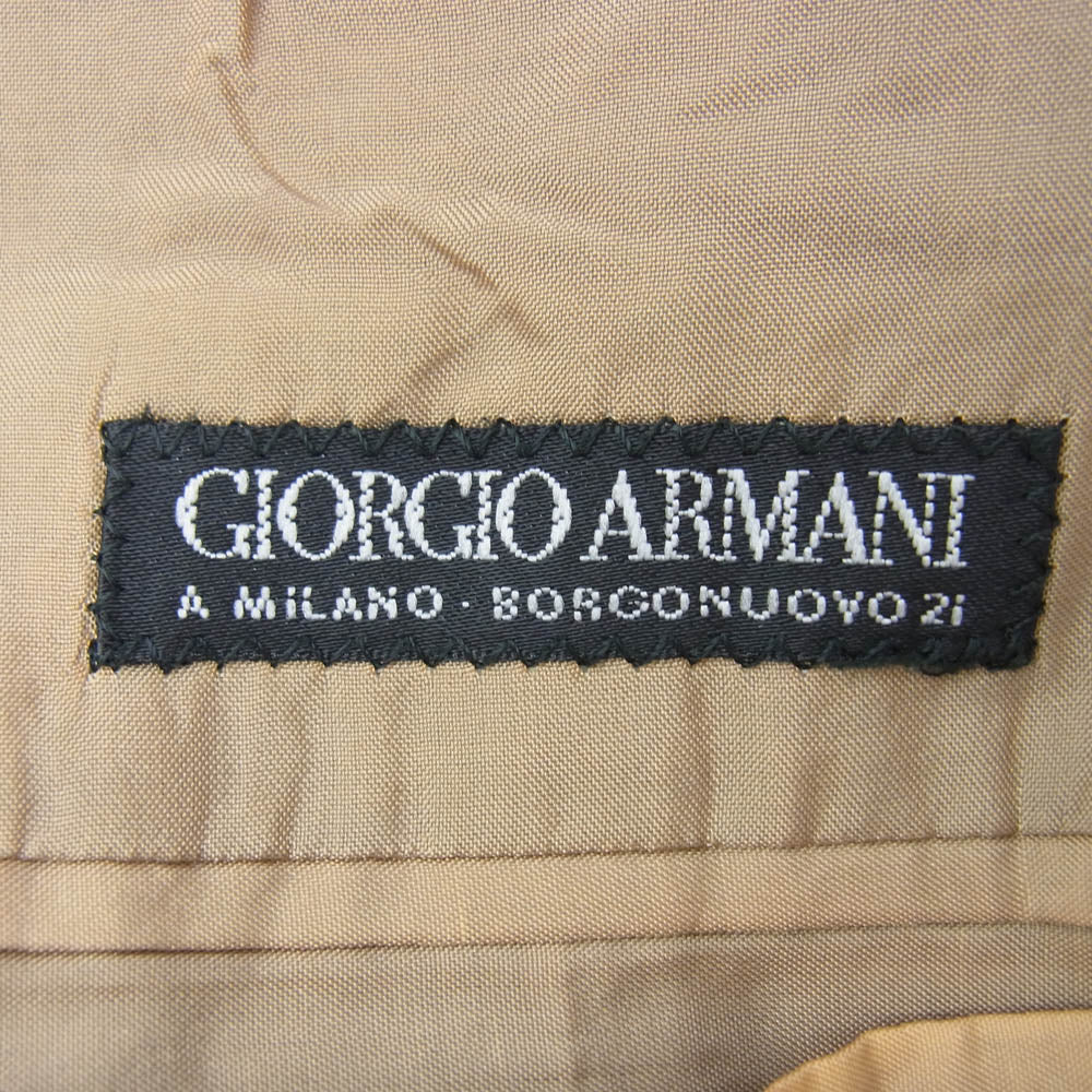 GIORGIO ARMANI ジョルジオアルマーニ シングル テーラード ジャケット ベージュ系 52【中古】
