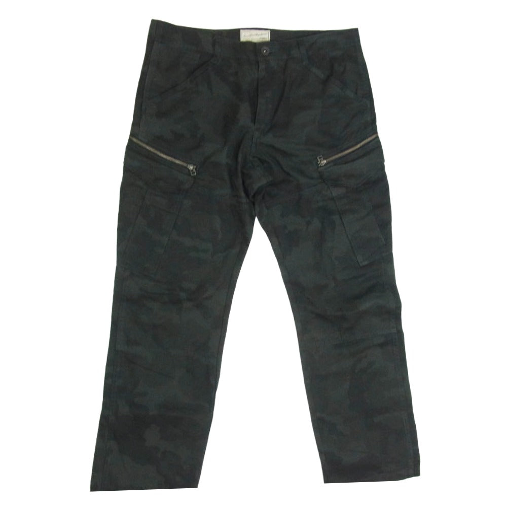 AVIREX アヴィレックス 6196128 ZIP POCKET CARGO PANTS カモフラ 迷彩 ジップポケット カーゴパンツ ブラック系 XL【中古】
