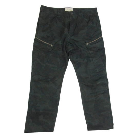 AVIREX アヴィレックス 6196128 ZIP POCKET CARGO PANTS カモフラ 迷彩 ジップポケット カーゴパンツ ブラック系 XL【中古】