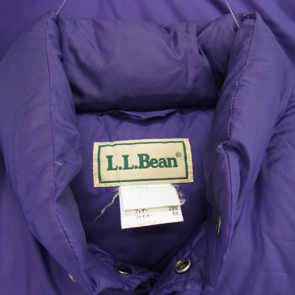 L.L.Bean エルエルビーン VINTAGE ヴィンテージ 90s ダウン ベスト パープル系 パープル系 M【中古】