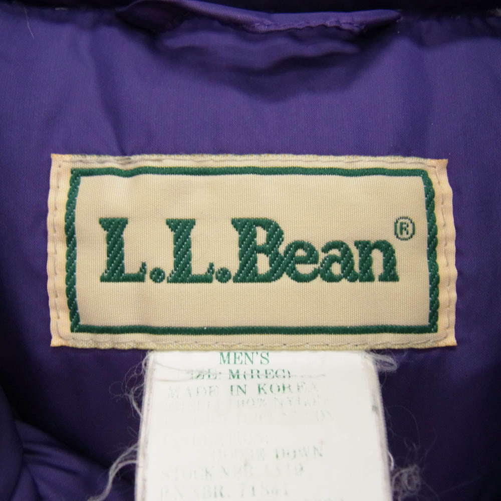 L.L.Bean エルエルビーン VINTAGE ヴィンテージ 90s ダウン ベスト パープル系 パープル系 M【中古】